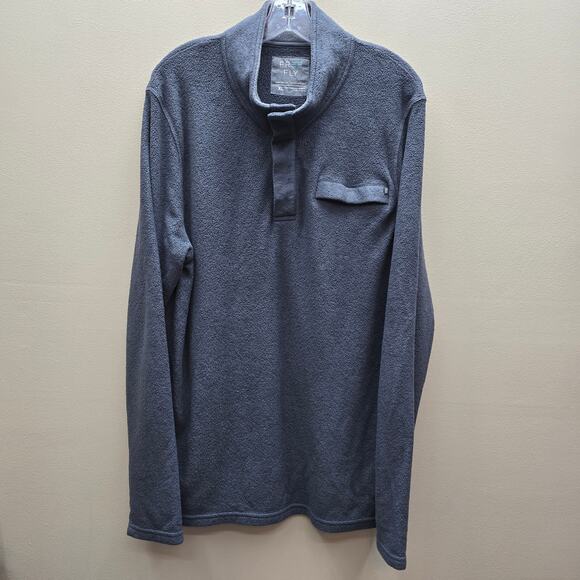 Free Fly Men's 1/4 Snap Pullover Bamboo Fleece Sweater Long Sleeve Gray Size XL - Picture 1 of 6